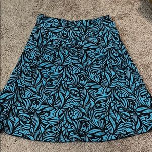 Blue/teal and black skirt